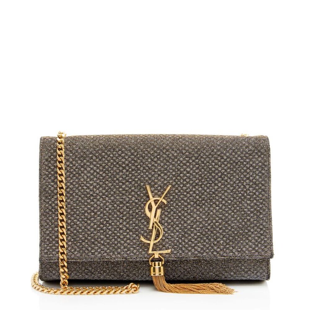 Saint Laurent Glitter Monogram Kate Tassel Medium Shoulder Bag